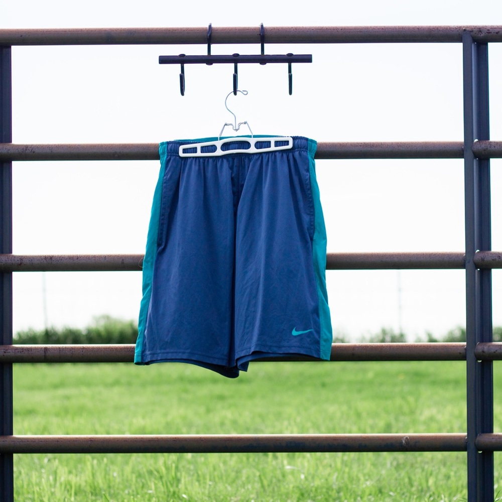Nike Dri Fit Long Blue Basketball Shorts